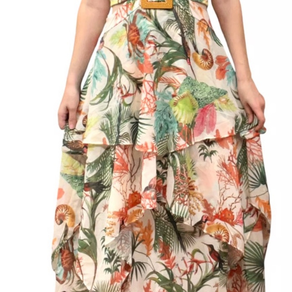 Floral Multi-Color Maxi Skirt